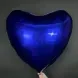 Воздушный шар 91 см 037 СЕРДЦЕ Металлик Синий Электрик | Blue Capri 89727 фото 2