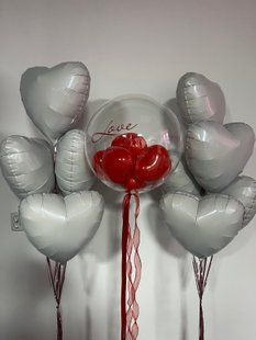 Воздушные шарики, bubble, фольгированные, набор 15 шт 55972 фото