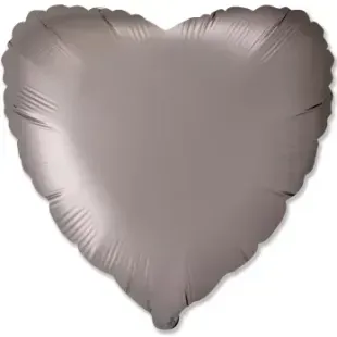Воздушный шар Сердце сатин бежевое Satin Mushroom 45см 56080 фото