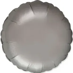 Воздушный шар Круг сатин серая сталь Steel Grey 45см 56134 фото