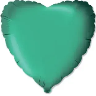 Воздушный шар Сердце сатин зелёное Satin Green 45см 56085 фото