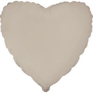 Воздушный шар Сердце латте кремовое Matte Creamy Latte 45см 56136 фото