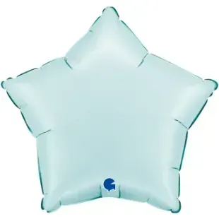 Воздушный шар Звезда сатин пастель голубая Satin Pastel Blue 45см 56146 фото