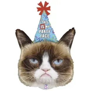 Повітряна куля Грампі кет у ковпаку Сердита кішка Grumpy cat 3207-3076 фото