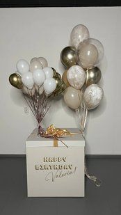 Повітряні кульки, з бантиком, латексні та фольговані, 45 см, набір 41 шт, хром, пастельні 55453 фото